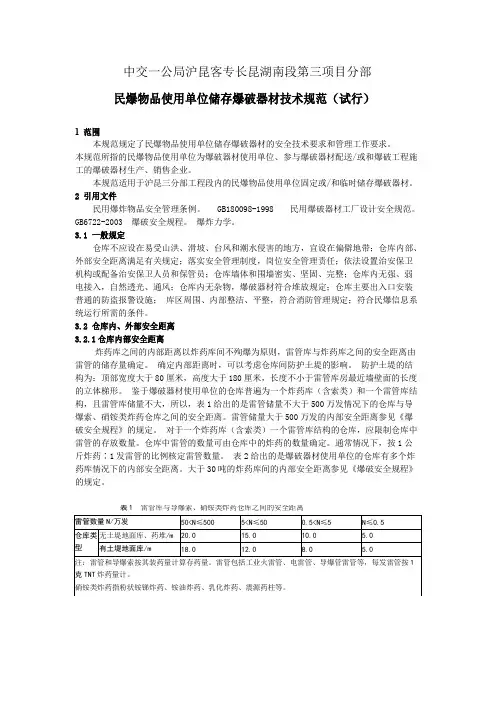 炸药库建设标准
