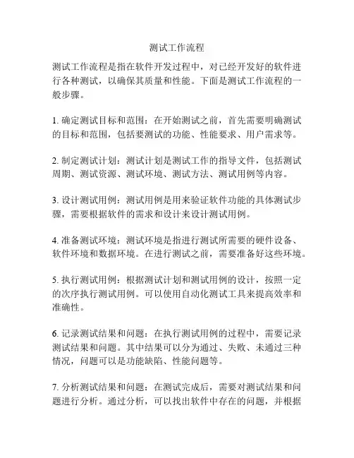 测试工作流程