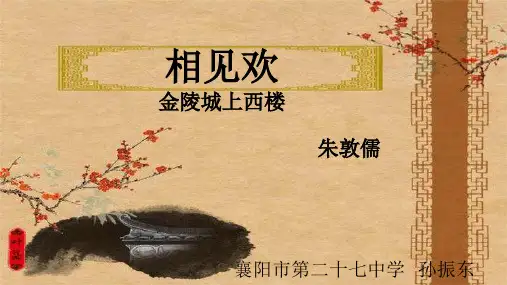 语文人教版(部编)八年级上册《相见欢(金陵城上西楼)》课件公开课