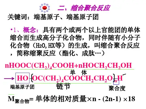 二、缩合聚合反应