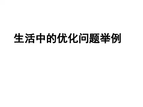 生活中的优化问题举例     课件