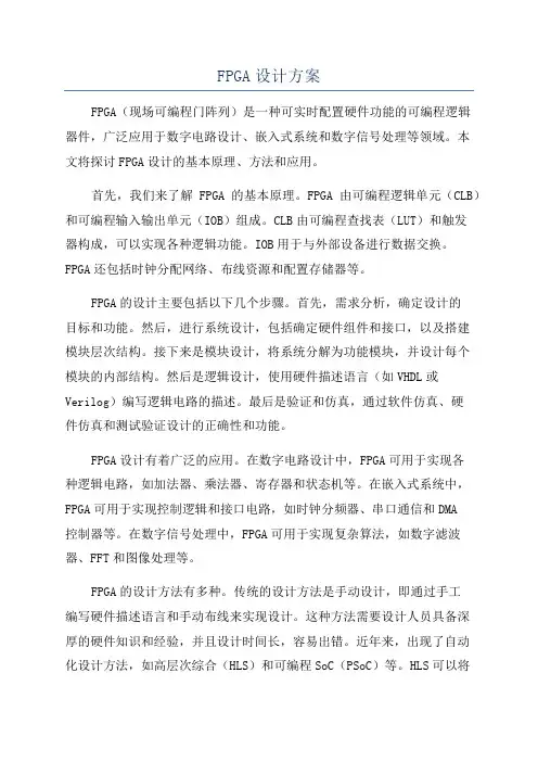 FPGA设计方案