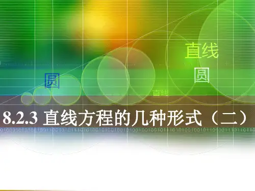 优质中职数学基础模块下册：8.2《直线的方程》ppt课件(2份)