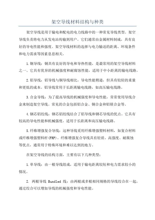 架空导线材料结构与种类