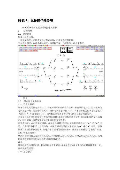 DS6-K5B计算机联锁系统操作说明书