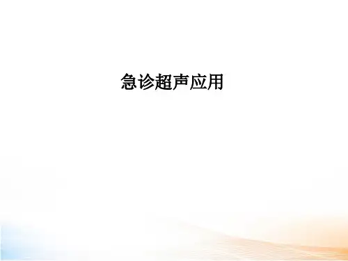 急诊超声教学课件