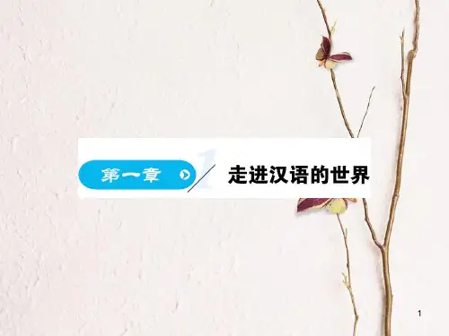 高中语文 第一章 走进汉语的世界课件 新人教版选修《语言文字应用》.pptx