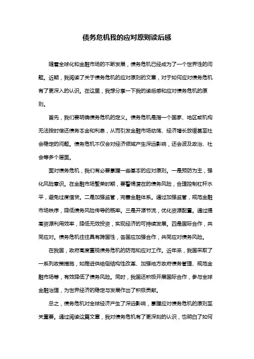 债务危机我的应对原则读后感
