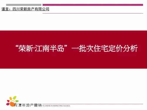 四川荣新江南半岛住宅项目一批次住宅定价分析前期策划