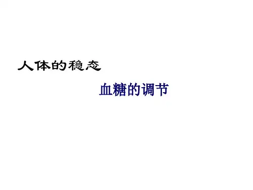 高中生物—血糖调节