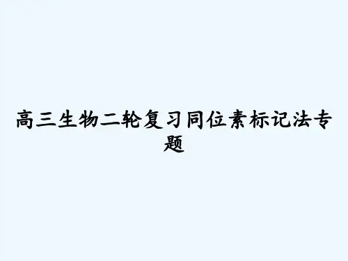 高三生物二轮复习同位素标记法专题-PPT