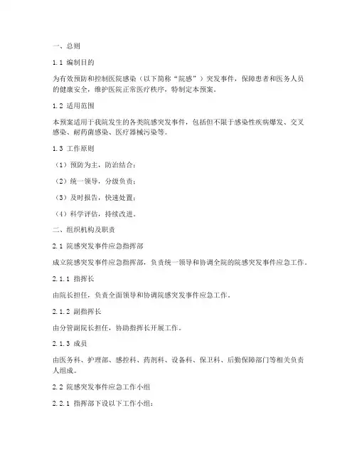 院感突发事件的应急预案