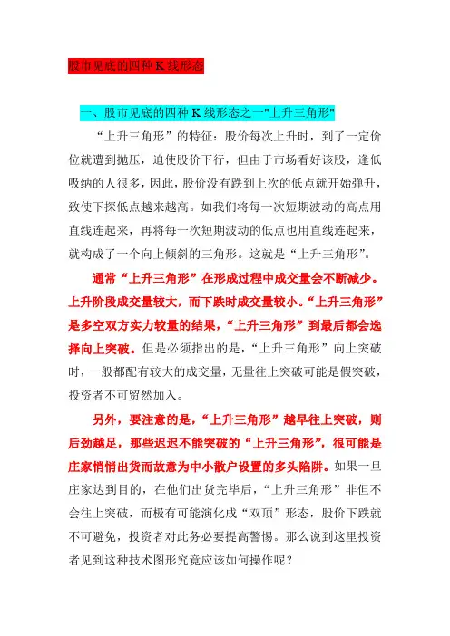 股市见底的四中K线形态