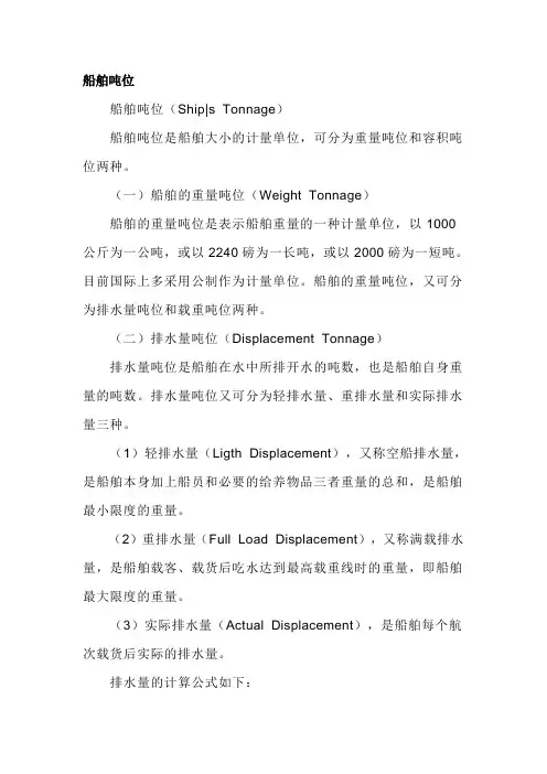 船舶吨位(8)