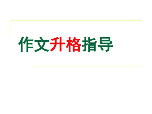 作文升格指导