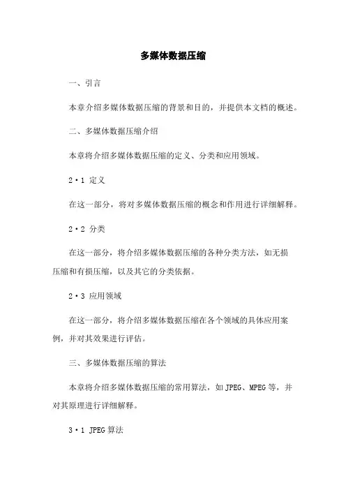 多媒体数据压缩