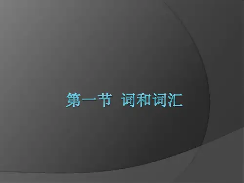 什么是词汇_外语学习-英语词汇