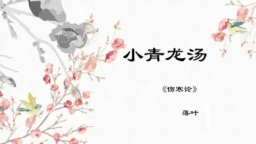 小青龙汤-方剂分析 