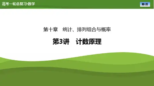 2025届高中数学一轮复习课件《计数原理》ppt