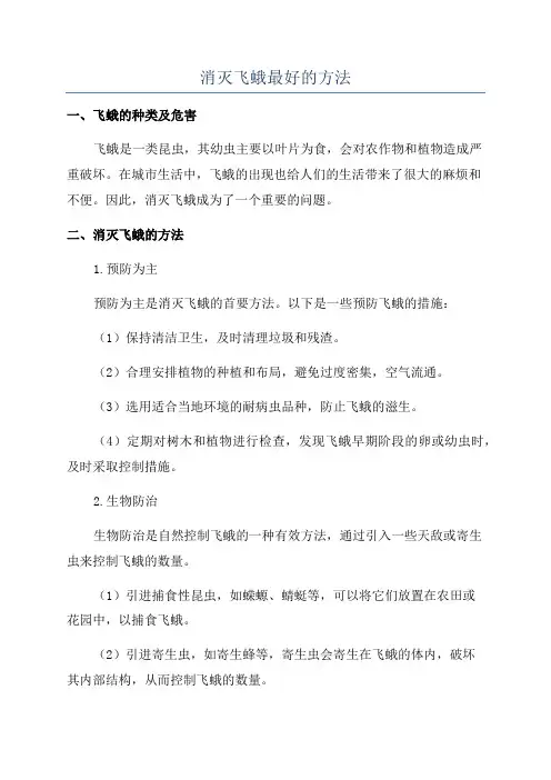 消灭飞蛾最好的方法