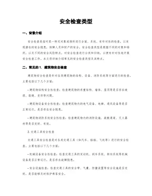 安全检查类型