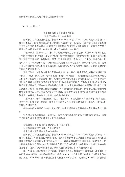 非公党建会议材料
