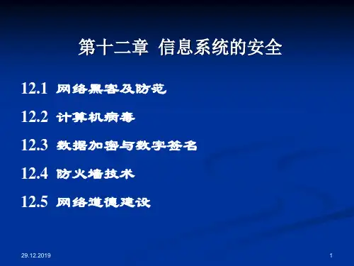 第十二章 信息系统安全25页PPT