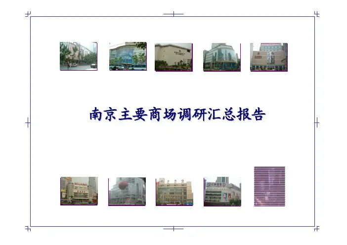 南京各主要商场调研报告汇总