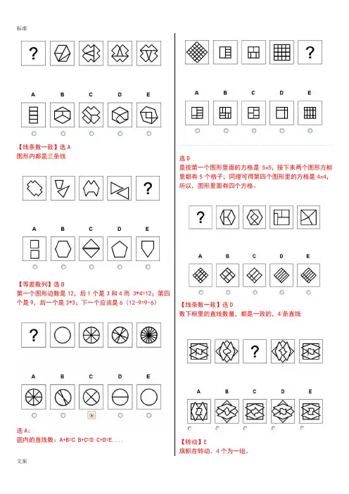 【精品整理版】宝洁网申图形推理题整理版附详细解答
