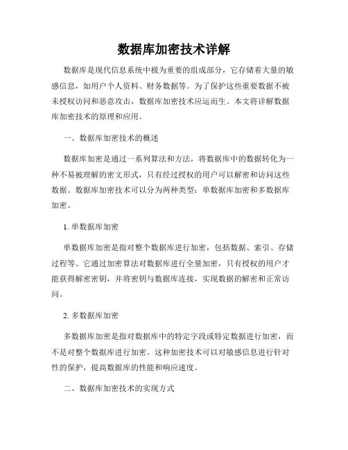 数据库加密技术详解