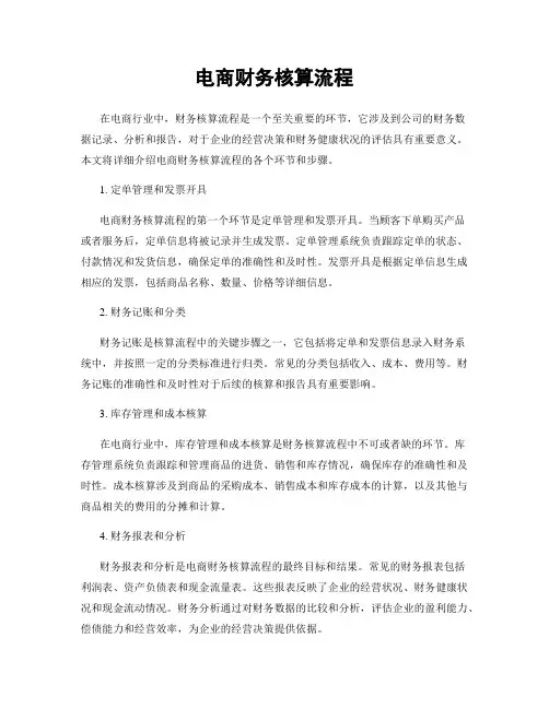 电商财务核算流程