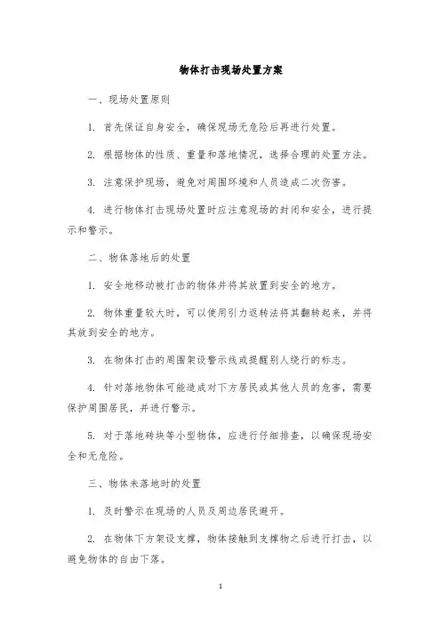 物体打击现场处置方案