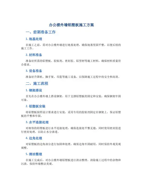 办公楼外墙铝塑板施工方案