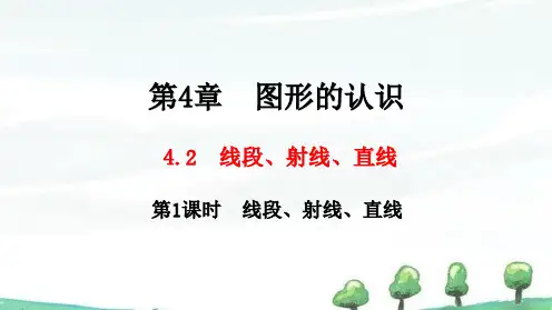 2024年秋新湘教版七年级上册数学课件 第4章  图形的认识 4.2 第1课时 线段、射线、直线