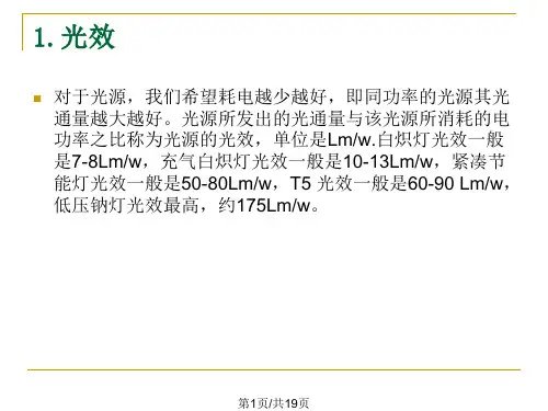电光源基本理论培训