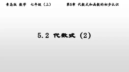 代数式(2)课件青岛版数学七年级上册