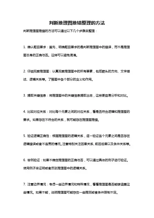 判断推理图推错整理的方法