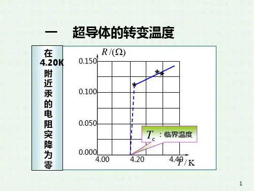 大学物理超导电性课件讲义