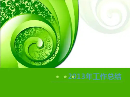 工作总结PPT 附精美图表 
