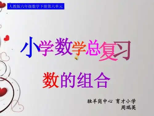 人教版六年级数学下册第六单元第十六课时_数学思考组合问题(例6)