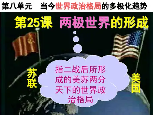 人教版高中历史必修1 25课.两极世界的形成ppt