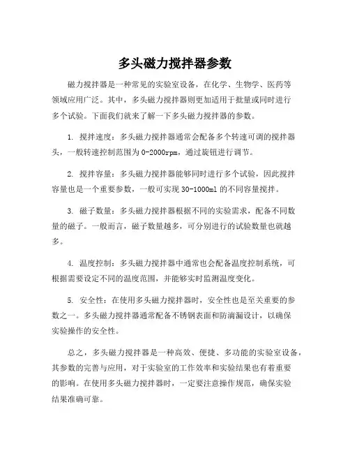 多头磁力搅拌器参数