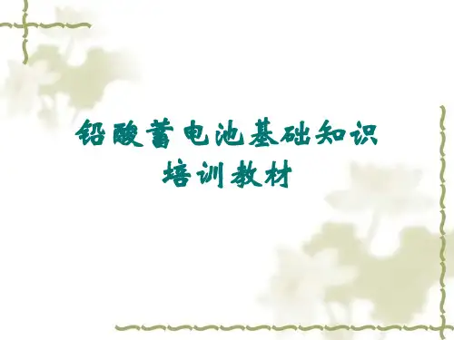 蓄电池基础知识资料ppt课件