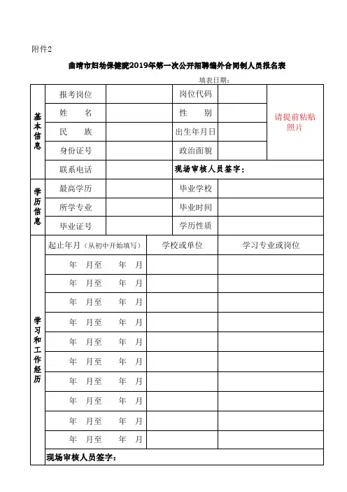 报考岗位岗位代码