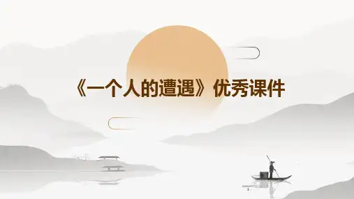 2024年度-《一个人的遭遇》优秀课件