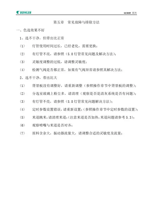 色选机常见故障与排除方法-CMOS