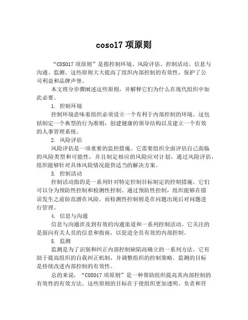 coso17项原则