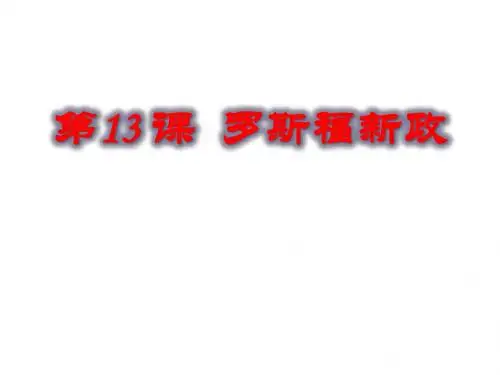人教部编版九年级下册第13课罗斯福新政课件(21张)