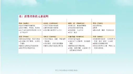 罗兰贝格消费者分析模型(摘录)课件
