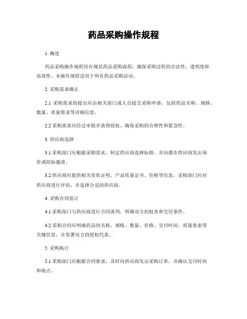 药品采购操作规程